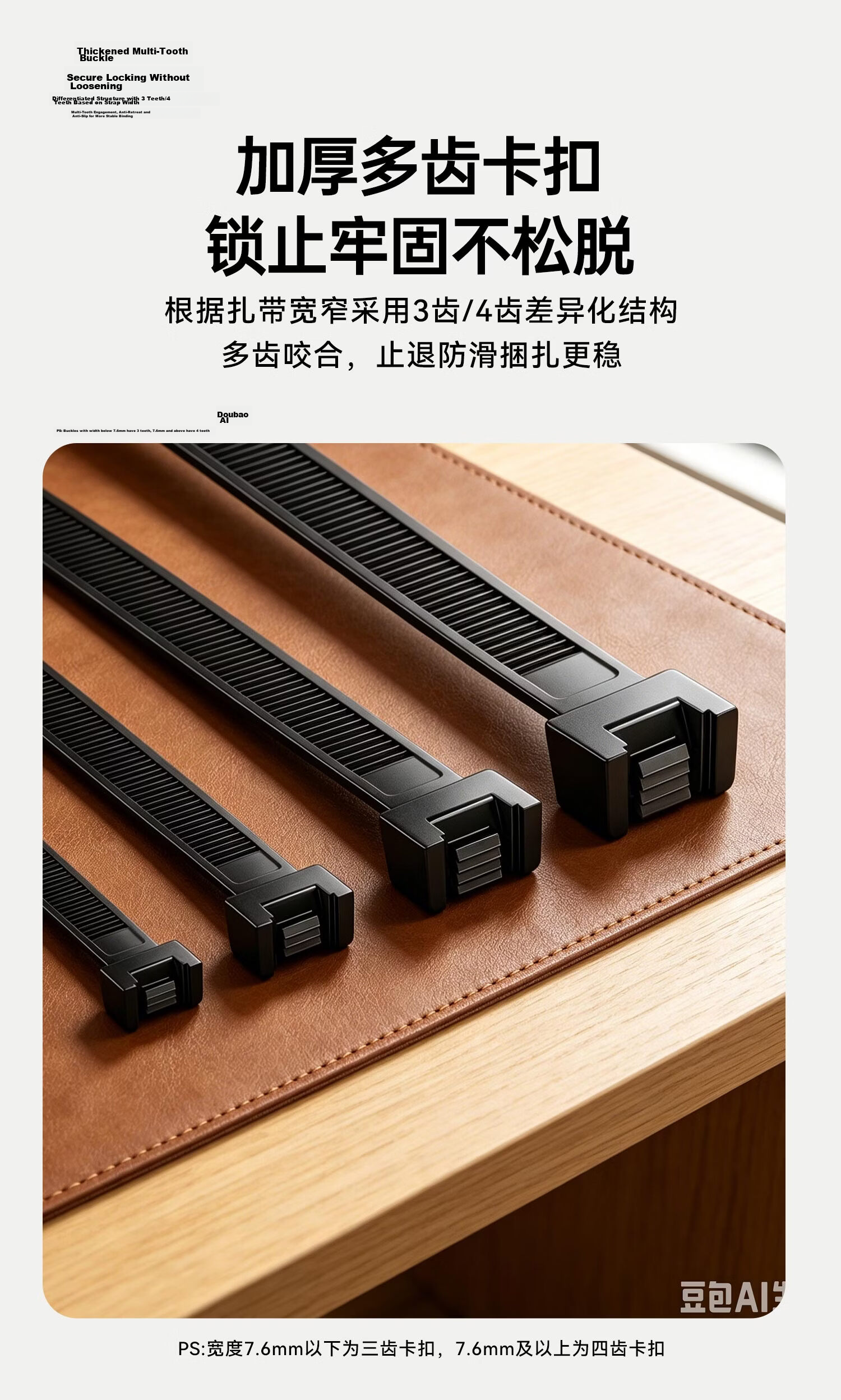 BIAZE Nylon Cable Ties Small 3.6*150mm National Standard Quality Self-Locking Wire Harness Ties for Computer Host Black 100pcs/Pack 10