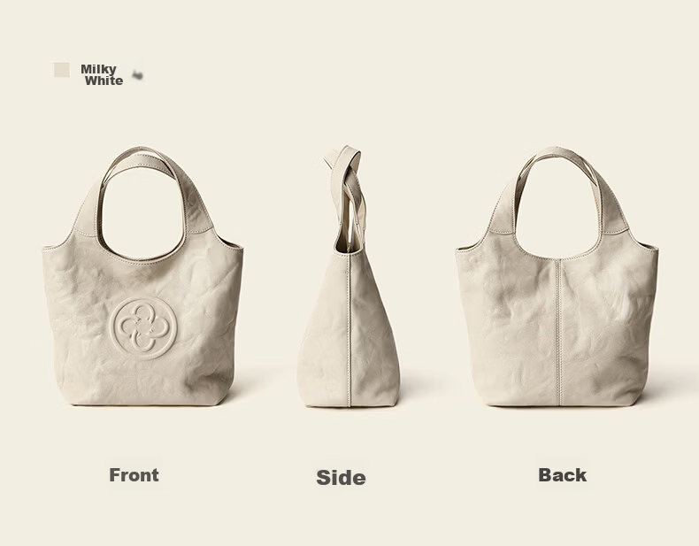 CASSILE Celebrity Style Vegetable Tanned Cowhide Tote Bag Women Luxury Handheld Crossbody Bag Birthday Qixi Festival Gift 57