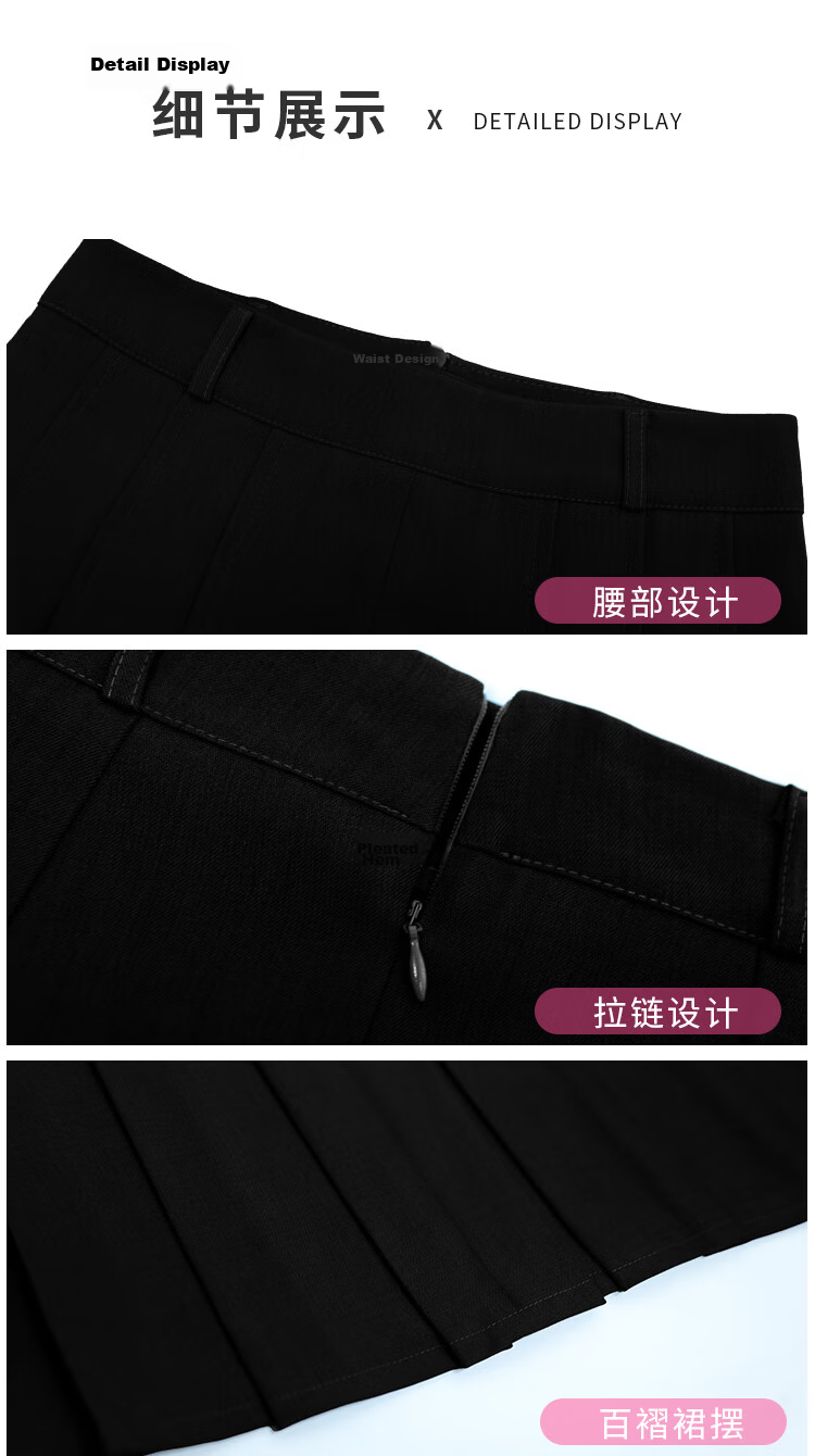 Ziyouxi Gray High-Waisted A-Line Pleated Skirt for Women, New Autumn 2026 Formal Skirt, Slimming Mid-Length Suit Skirt 10