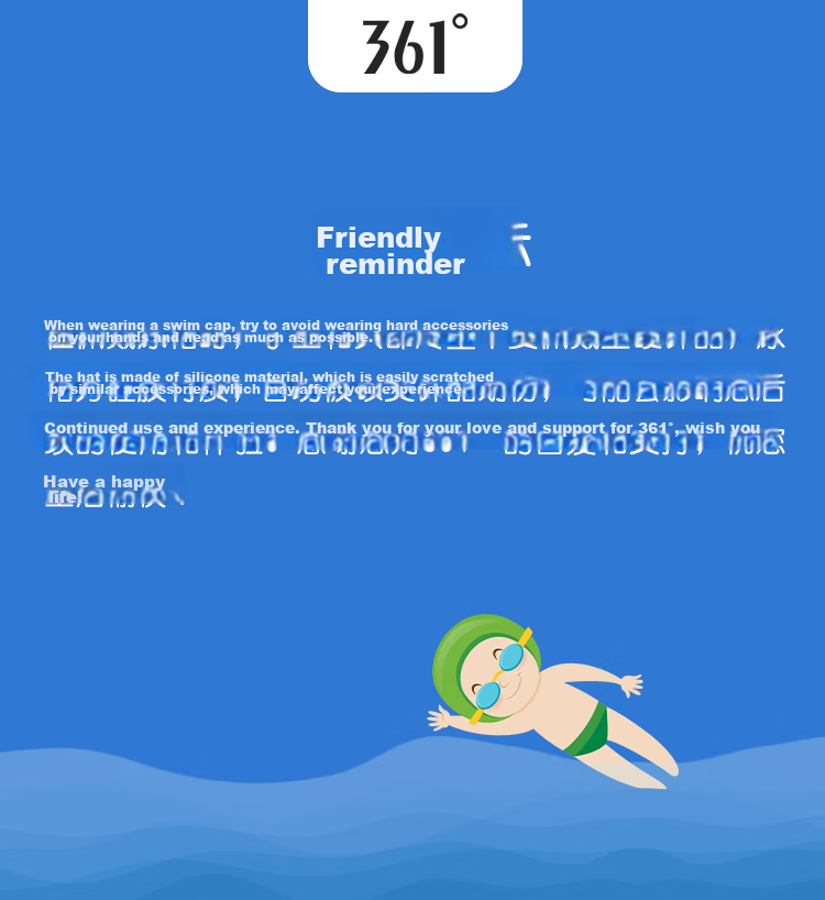 361° Unisex Waterproof Ear Protection Comfortable Silicone Adult Long Hair Professional Training Swimming Cap 2