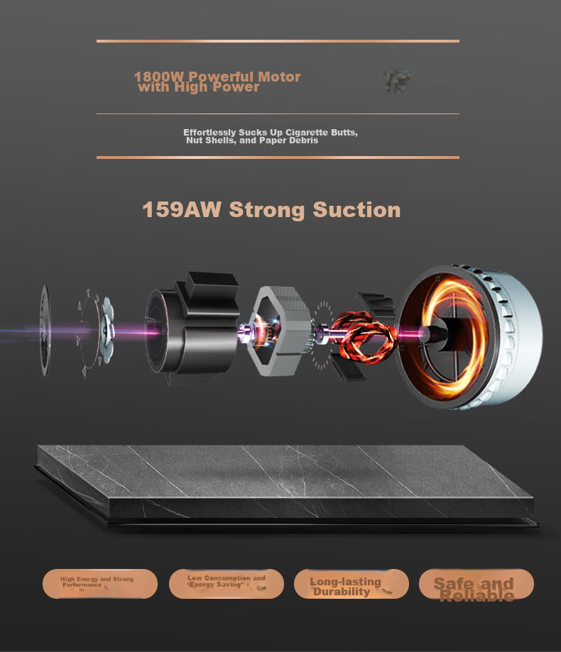 Jienuo Barrel-Type High-Suction Vacuum Cleaner for Factory Workshop Hotel, 2000W Industrial Vacuum Cleaner, Powerful Water And Dust Absorption Cleaning Machine 505-60L 9