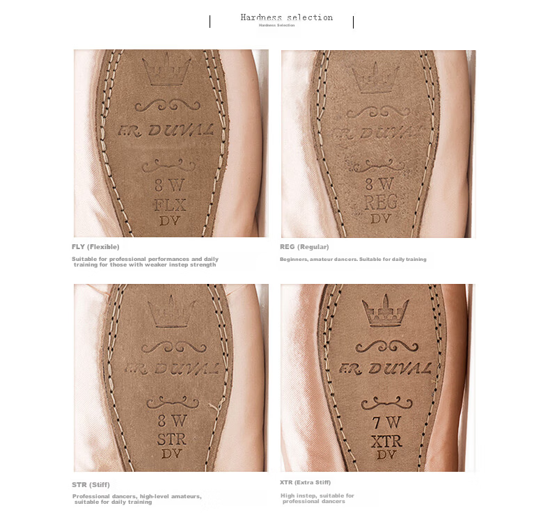 Sansha Ballet Pointe Shoes, Satin Upper, Leather Sole, Dance Shoes, Hard Shoes, Practice Shoes, FRD1.0REG, Satin, Size 39 2