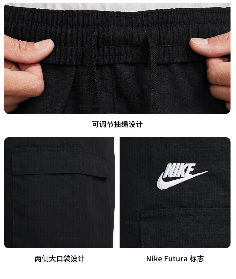 NIKE Men's Sports Shorts, Summer Woven Cargo Shorts, Loose And Simple Style, FB1247-386, Light Green, 2XL 6