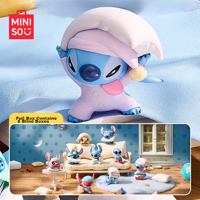 MINISO Disney Stitch Gen Z Street Vinyl Plush Blind Box Keychain Figure Toy Decoration Birthday Gift Single Box