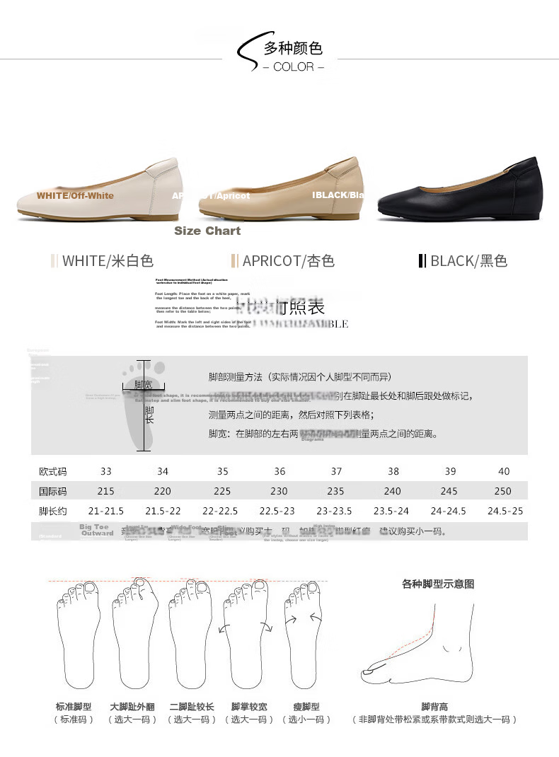SATCHI Women's Soft Cowhide Professional Flats 2025 Spring New Small Wedge Heel Comfortable Casual Mom Shoes 5
