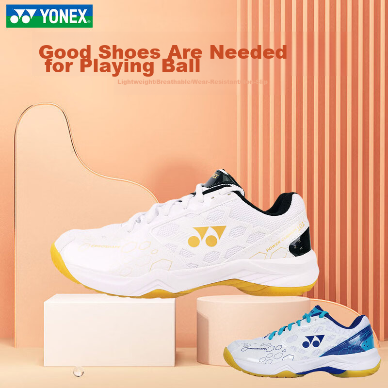 YONEX Badminton Shoes YY Entry-Level Training Shock Absorption Power Cushion Unisex SHB101CR White Platinum Size 37.5 1