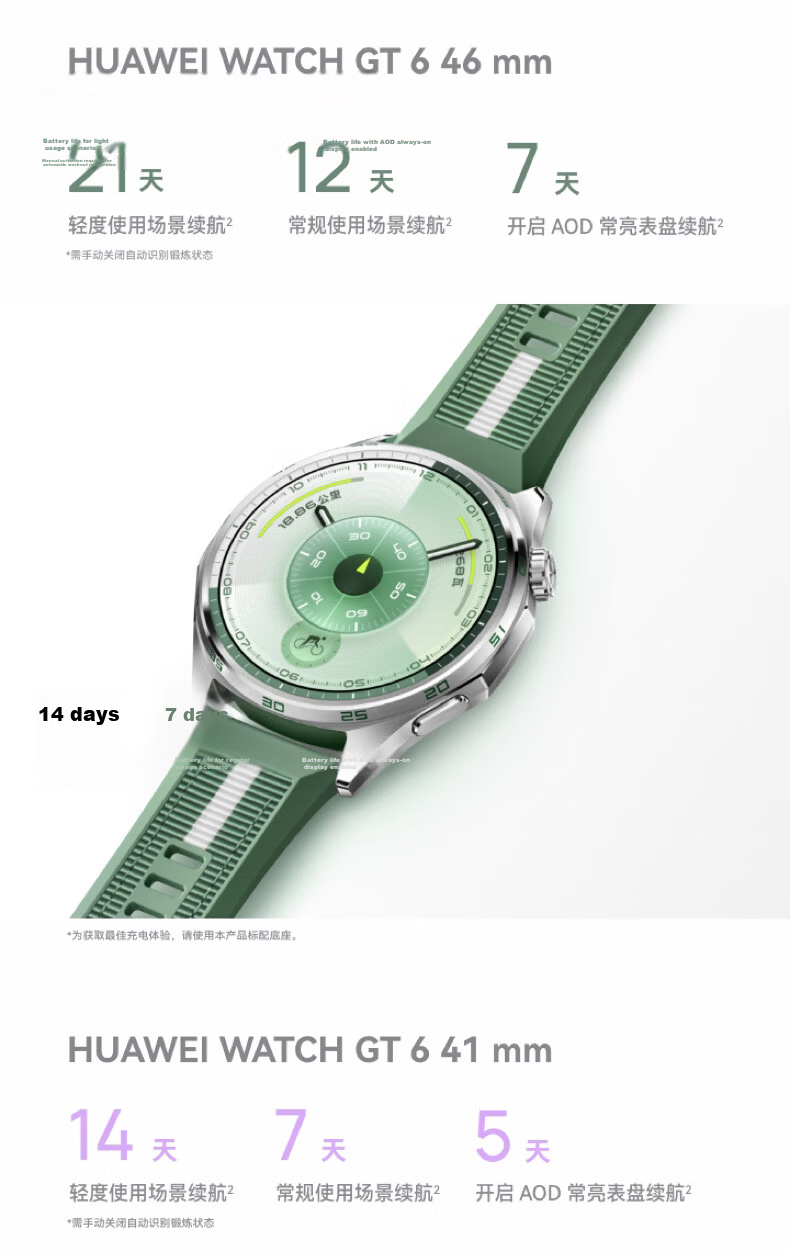 HUAWEI WATCH GT 6 Flowing Purple 41mm Smartwatch Multi-Dimensional Emotional Health New Cycling Experience Huawei GT6 Watch GT5 Upgrade 15