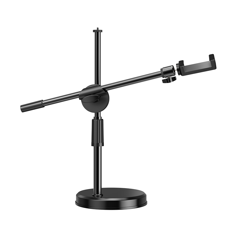 BIAZE Overhead Phone Mount Stand Desktop Anti-Shake Live Streaming Video Recording Online Class Food Photography Drawing 360° Adjustable Height B46 No Light Version
