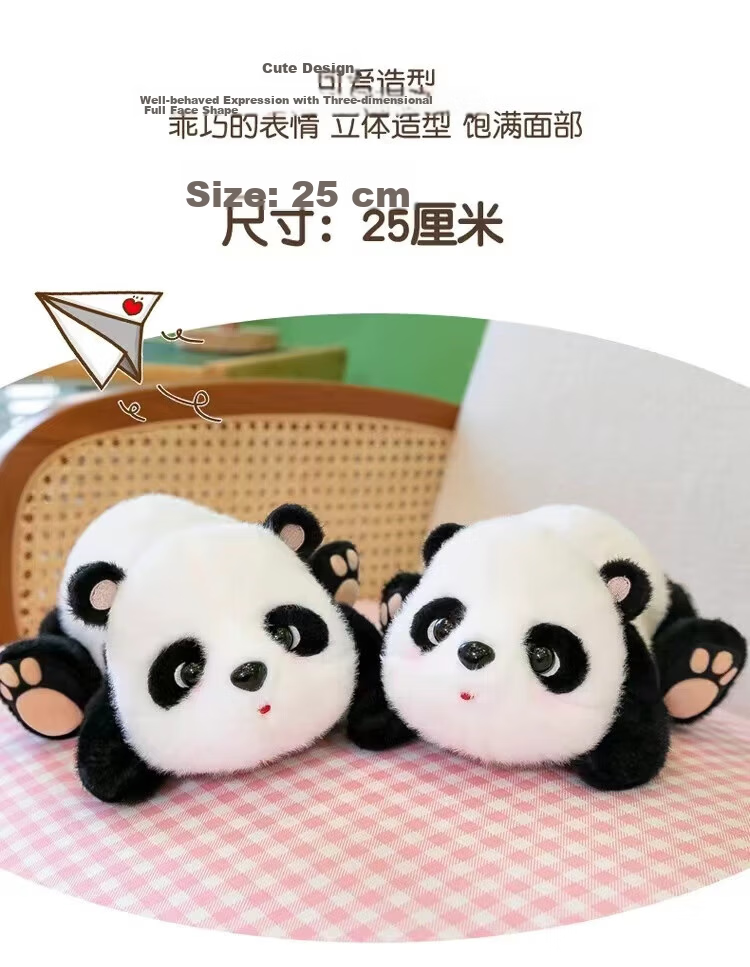 Wozhi Giant Panda Plush Toy, Realistic Baby Panda Doll, Stuffed Animal, Birthday Gift for Girls 7