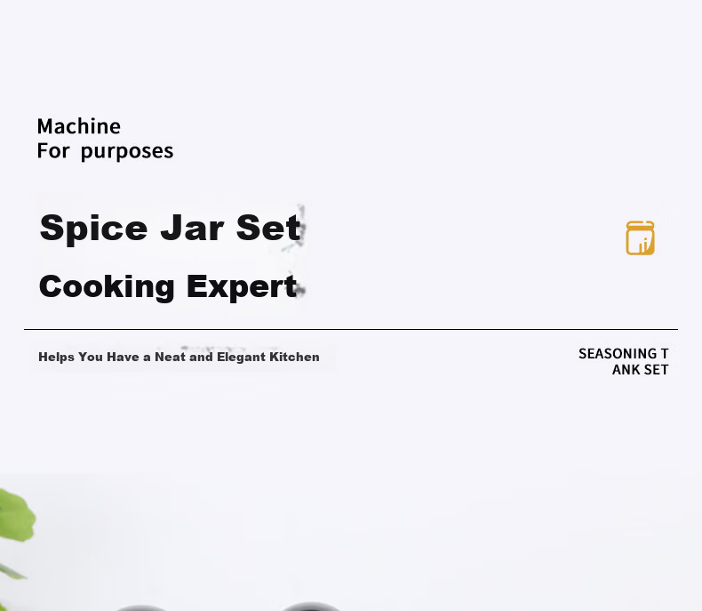 Baijie Spice Jars Set of 4, 250ml Thickened Glass Seasoning Bottles with Spoons, Salt and Spice Containers, Integrated Seasoning Bottles 1
