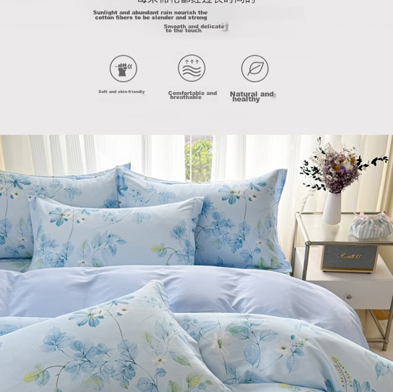 Hodo 100% Cotton Quilt Cover Single Piece 1.5x2m Thickened Pure Cotton Quilt Case for Single Bed Light Color 10