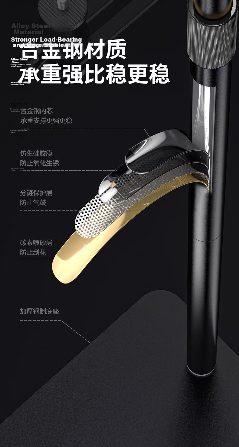 ASKE Projector Floor Stand Home No-Drill Adjustable Lift Bracket Compatible with XGIMI, JmGO, Dangbei, Xiaomi, Fengmi, Xiaoming Projectors Wall-Mounted Bedside Cable Management Model 9
