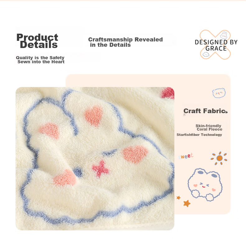 Grace 7A Grade Antibacterial Towels, 3 Pack, Class A Soft Household Face Washing Towels for Men And Women, Thick Embroidered Bath Towels for Sports 10
