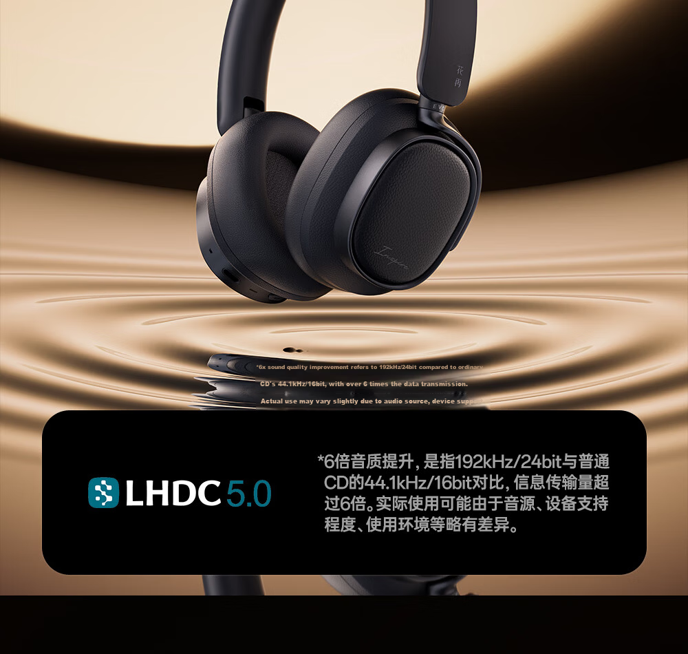 Manbuzhehuazai Evo Space Over-Ear Active Noise Cancelling Bluetooth Headphones, Bluetooth 5.4, Midnight Blue, Dual Gold Certification, 93-Hour Battery Life, Compatible with Apple, Huawei, Xiaomi 14