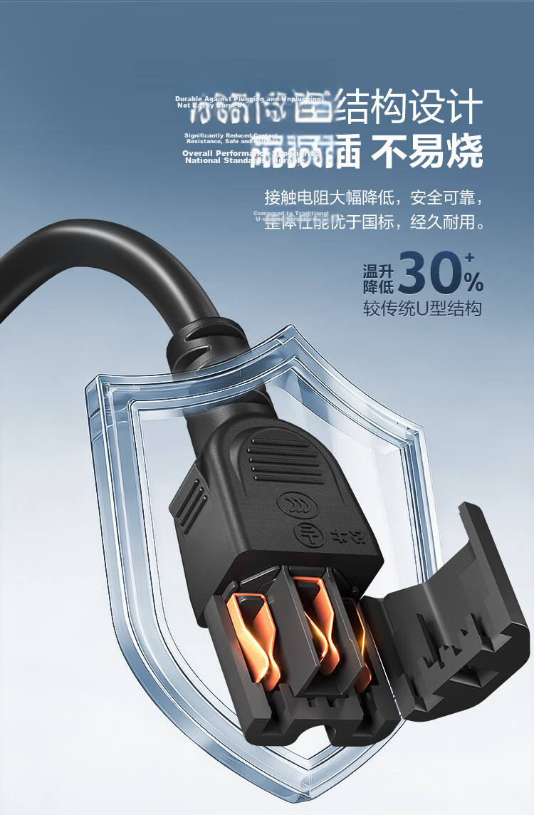 BULL Power Strip / Extension Cord / Surge Protector / Multi-Outlet Strip / Power Bar / Cable Reel / Extension Cord 1 Outlet No Switch Total Length 0.6 Meters GN-101001 4