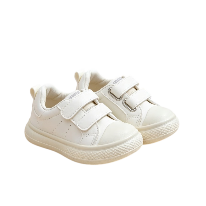 TOPSTAR Children's Canvas Shoes, Spring And Autumn Style, Back-To White Sneakers for Boys And Girls, Non-Slip, Wear-Resistant, Breathable Casual Shoes, Pure White, Size 22