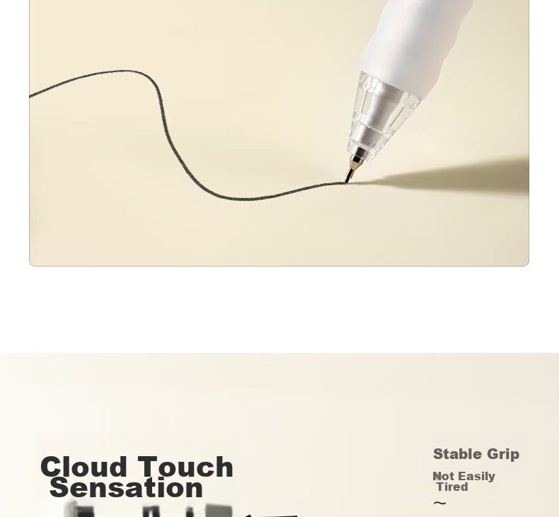 Deli Cloud Touch 0.5mm/HB Automatic Mechanical Pencil Set (1 Pencil, 20 Leads) Student Stationery Exam Drawing SH252-05 7