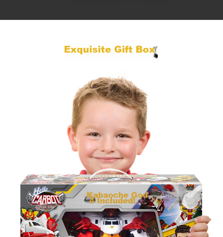 Kabaocheshen Transforming Car Toy Robot, Kabaoshen Boy's New Year Gift Entry-Level Model - Special Police Giant 9