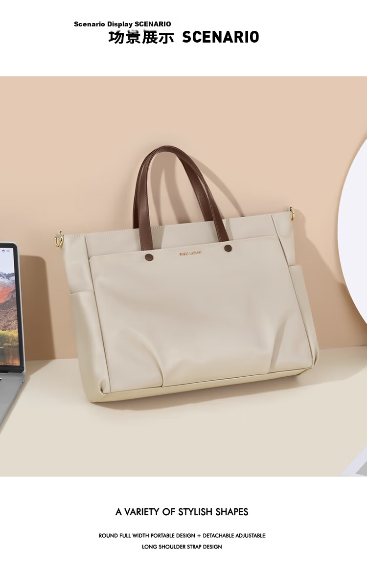 GOLF 14-inch Laptop Bag for Women Handheld Notebook Apple Huawei Shoulder Crossbody Business Briefcase for Travel and Commuting 37