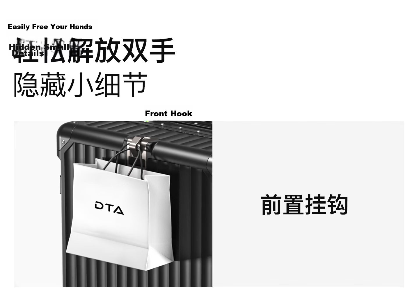 DTA Luggage Suitcase for Men And Women, Extra Large Capacity, Carry-On Travel Trolley Case, Student Password Lock Suitcase, Gunmetal Gray, 26 Inches 21