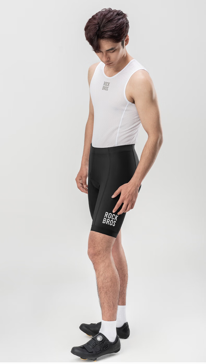 RockBros Cycling Shorts Unisex Mountain Road Bike Padded Summer Riding Apparel Black XL 11