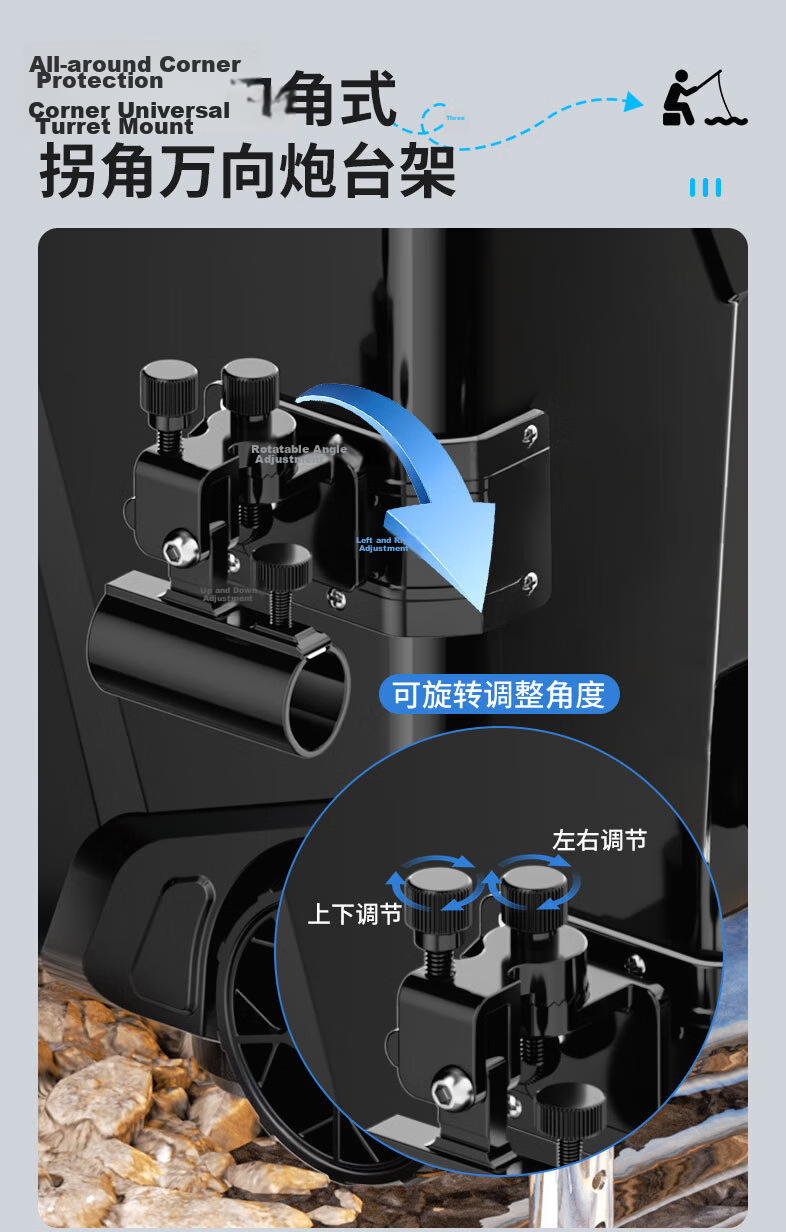 SIMAGO Ximando All-Terrain Multifunctional Fishing Box with Adjustable Legs, Backrest, Upgraded Accessories, Wheeled High-Capacity 32L Fishing Tackle Box 2
