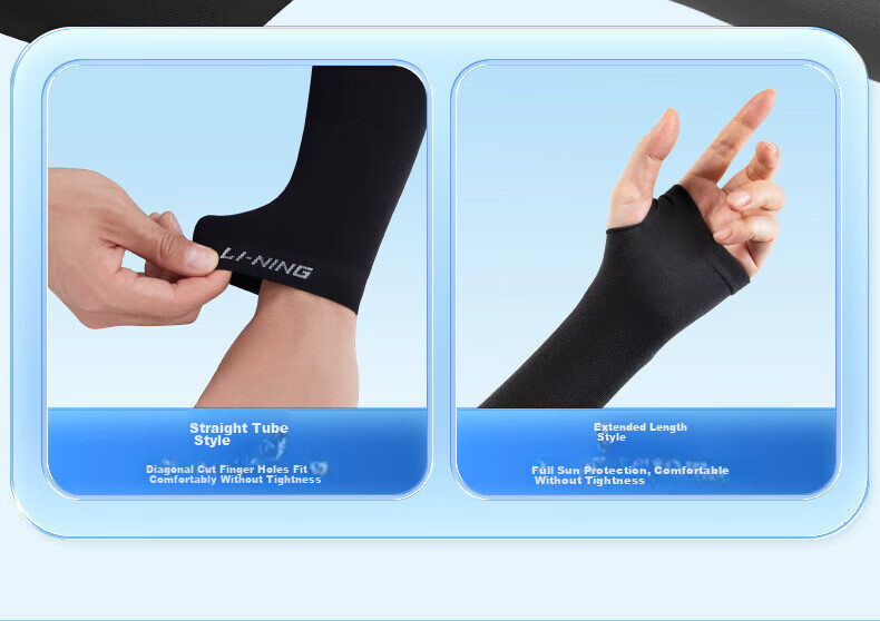 Li-Ning Ice Sleeves for Men [Set of Four], Sun Protection Arm Sleeves, Women's Silk Ice Sleeves, Ice Column Sleeves, Hand And Arm Protectors, Cycling Arm Sleeves, Sun Protectio 18
