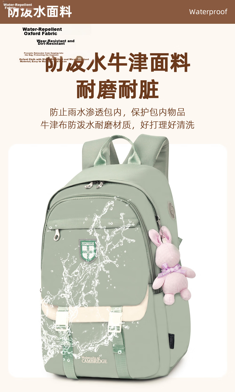 UNIVERSITY OF CAMBRIDGE Backpack for Middle School, High School And College Students, Casual Backpack for Women, Stylish Backpack for Female Students 13