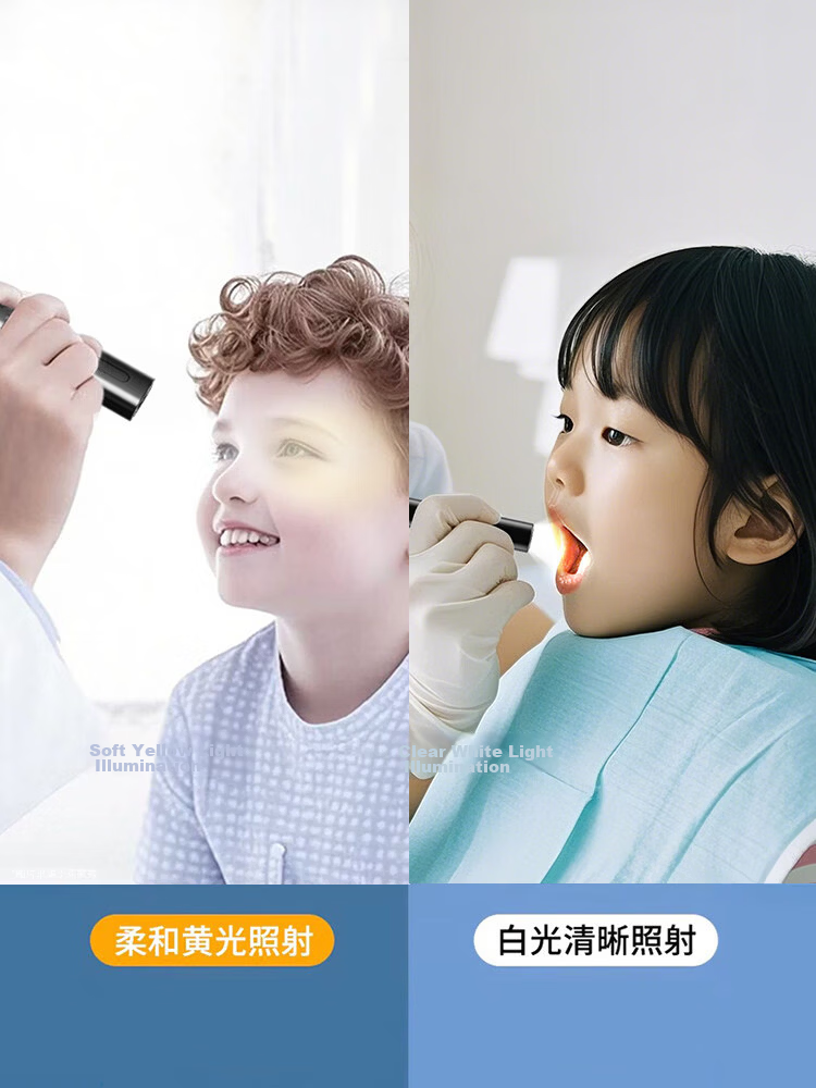 AUX Medical Flashlight Pupil Penlight Ophthalmology ENT Oral Examination Nurse Inspection Pen Yellow White Blue 6