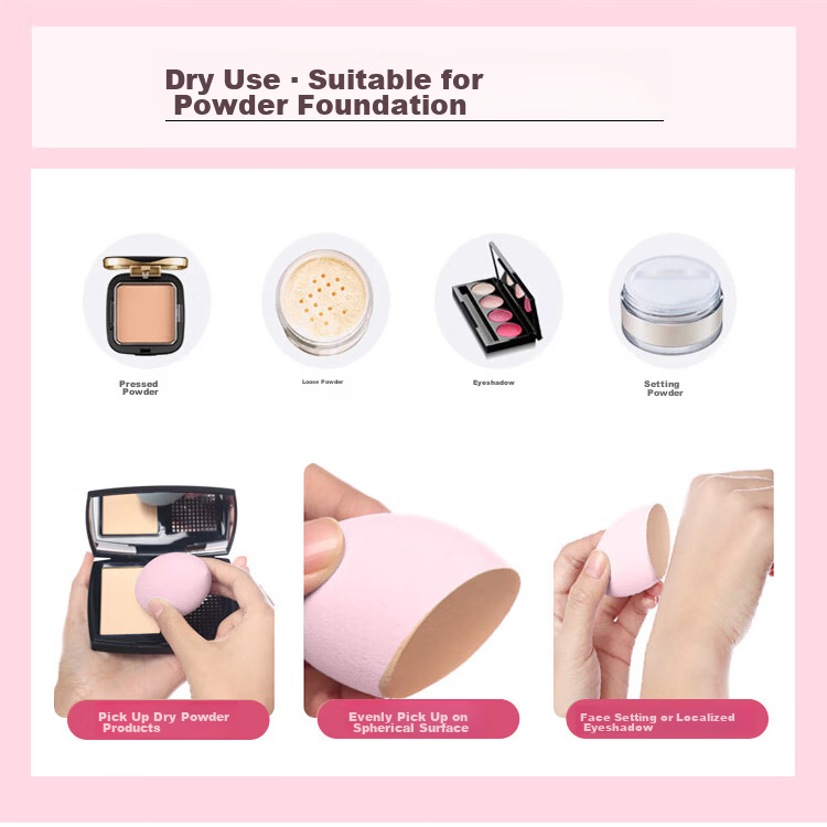 LiQing Double-Sided Flocked Loose Powder Puff Compact Powder Puff [Thin Round Shape, 3 Pieces] Replacement Setting Makeup Powder Puff 12