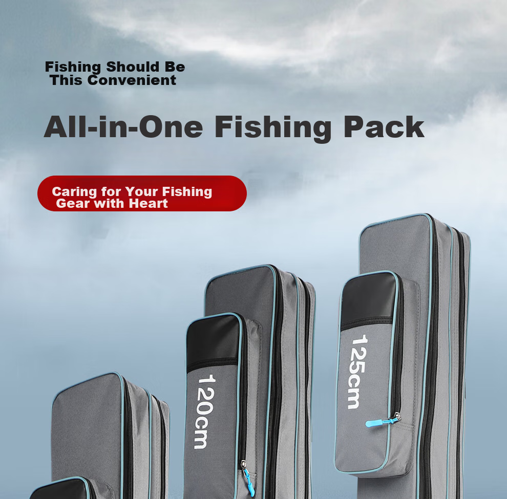 Shensha Fishing Tackle Bag, Rod Bag, Fishing Bag, 125cm Multifunctional Rod Bag, Thickened Large Capacity Waterproof Double-Layer Fishing Tackle Bag 1