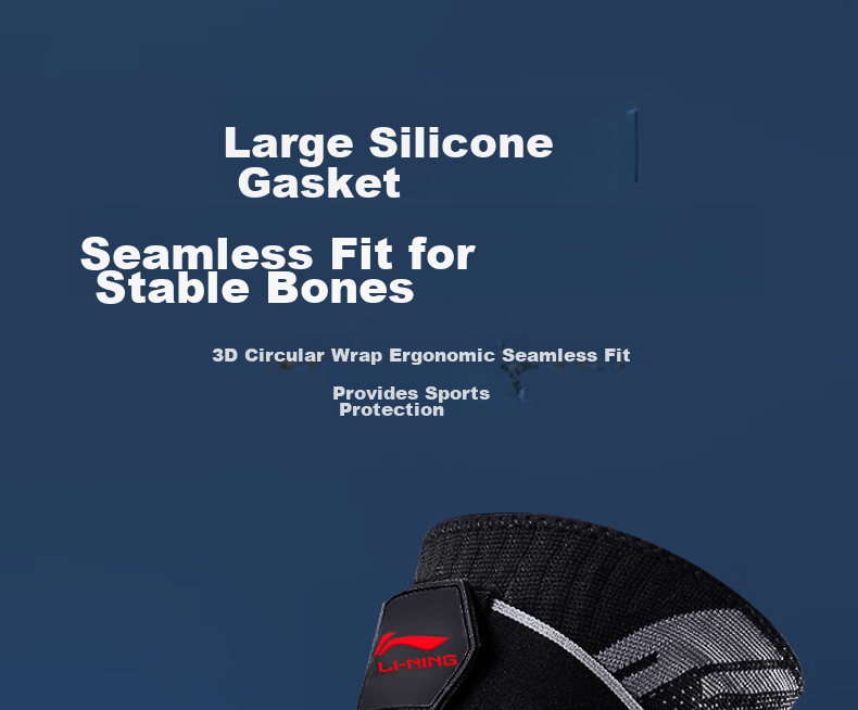 Li-Ning Knee Pads for Sports Running, Two-Pack, Meniscus Protection, Patellar Strap, Basketball Football Badminton Hiking Knee Support, Black, Size L 20