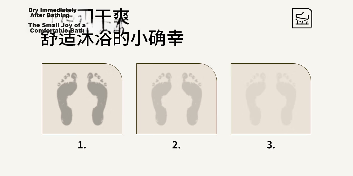 Chuangmaishi Bathroom Mat Absorbent Non-Slip Bath Mat Toilet Entrance Quick-Dry 40*60cm 9