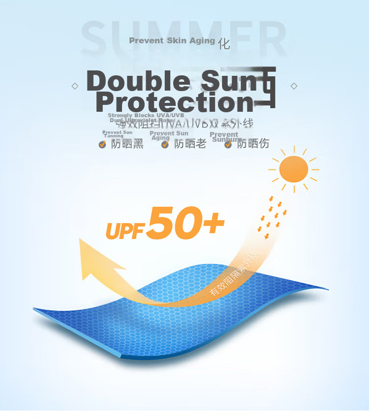 JEEP Men's Ice Silk Sun Protection Jacket Summer Lightweight Quick-Dry Fishing Hooded Sunproof Coat Haze Blue 2XL 2