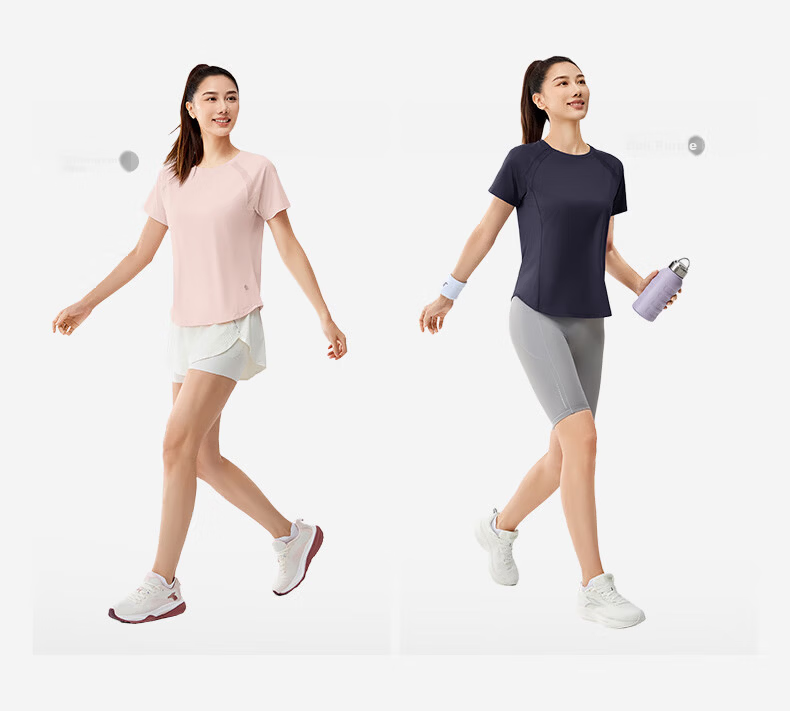 361° Women's Short-Sleeve Summer Clothing, New Cool-Touch T-Shirt, Sun Protection Shirt, Ice Silk Sports Running Top, 662524116-6 6
