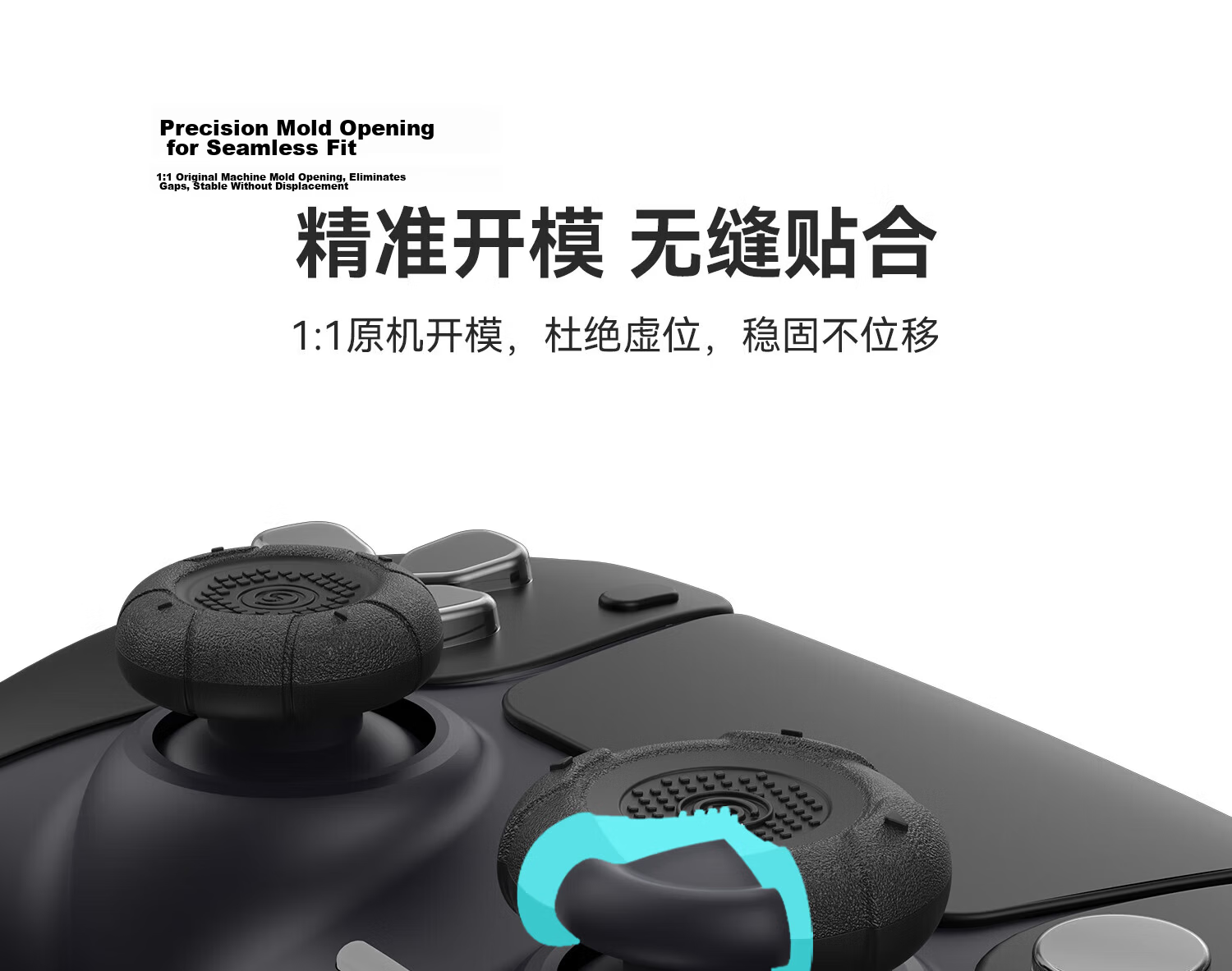 Jixiang National Version PS4 PS5 Controller Cat Claw Joystick Cap, NS Pro Game Controller Key Cap Silicone Accessories, Compatible with PS4/PS5/NS Pro, Pink Blue 21