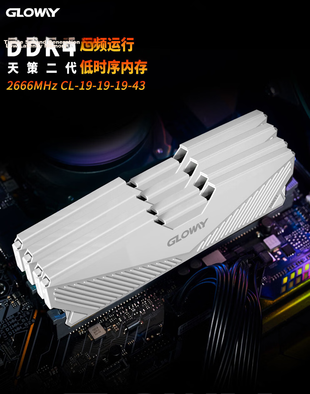 Gloway 16GB DDR4 2666 Desktop Memory Module, Hanjiang Mijiao, Selected Chips, CL19 AI Computer Accessory Upgrade 2