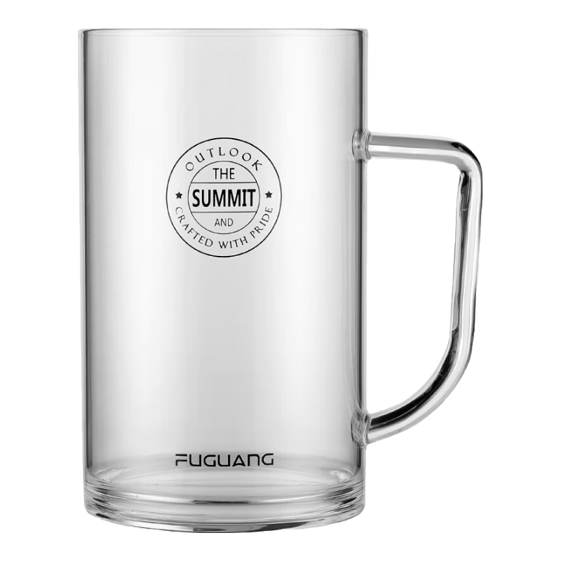 Fuguang Heat-Resistant Large Capacity Explosion-Proof Glass Flower Tea Cup with Handle for Men and Women, Coffee Office Water Mug