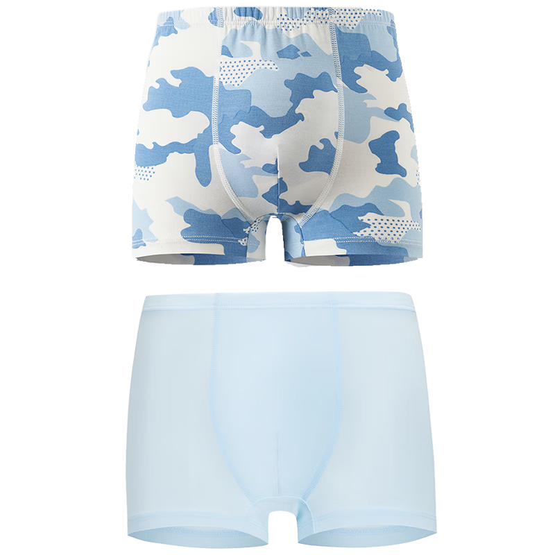 AIMER KIDS Boys' Modal Mid-Rise Boxer Briefs Youth Four-Season Camouflage 160