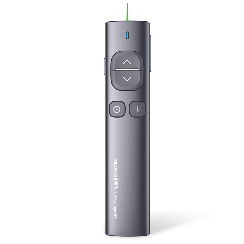 Nuowei N96s Dual Laser Presentation Remote with LCD Screen LED Magnifier Wireless Presenter Digital Laser PPT Rechargeable 32GB USB Green Light