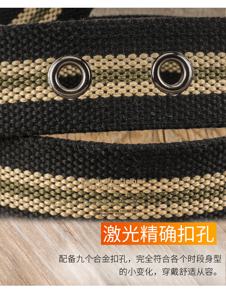 JEEP SPIRIT Men's Canvas Belt Durable Fashion Waistband Korean Style 4
