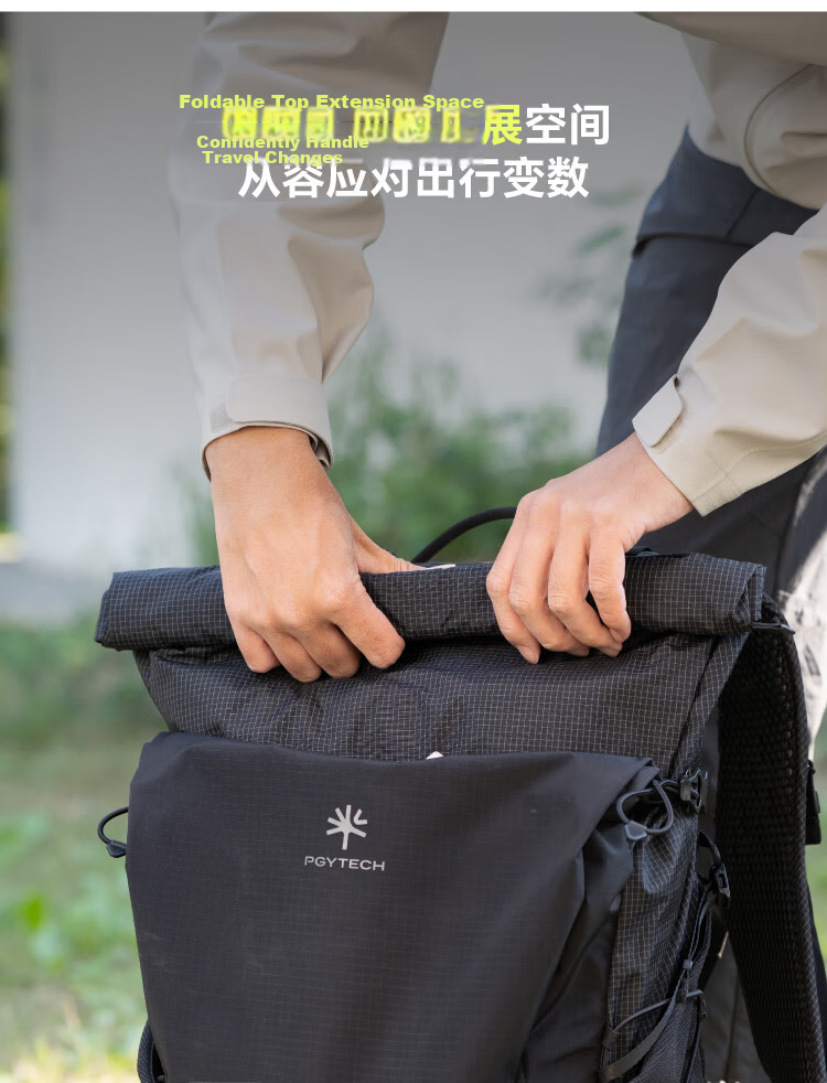 PGYTECH OnePro Ultralight Camera Backpack 20L Black Lightweight Outdoor Mountaineering Laptop Storage Compatible with Sony Fujifilm Canon 10