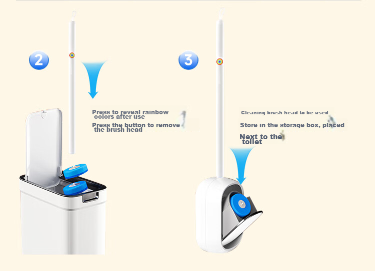 Jiabangshou Disposable Toilet Brush Set with 21 Heads, Wall-Mountable and Disposable Toilet Cleaning Tool 27