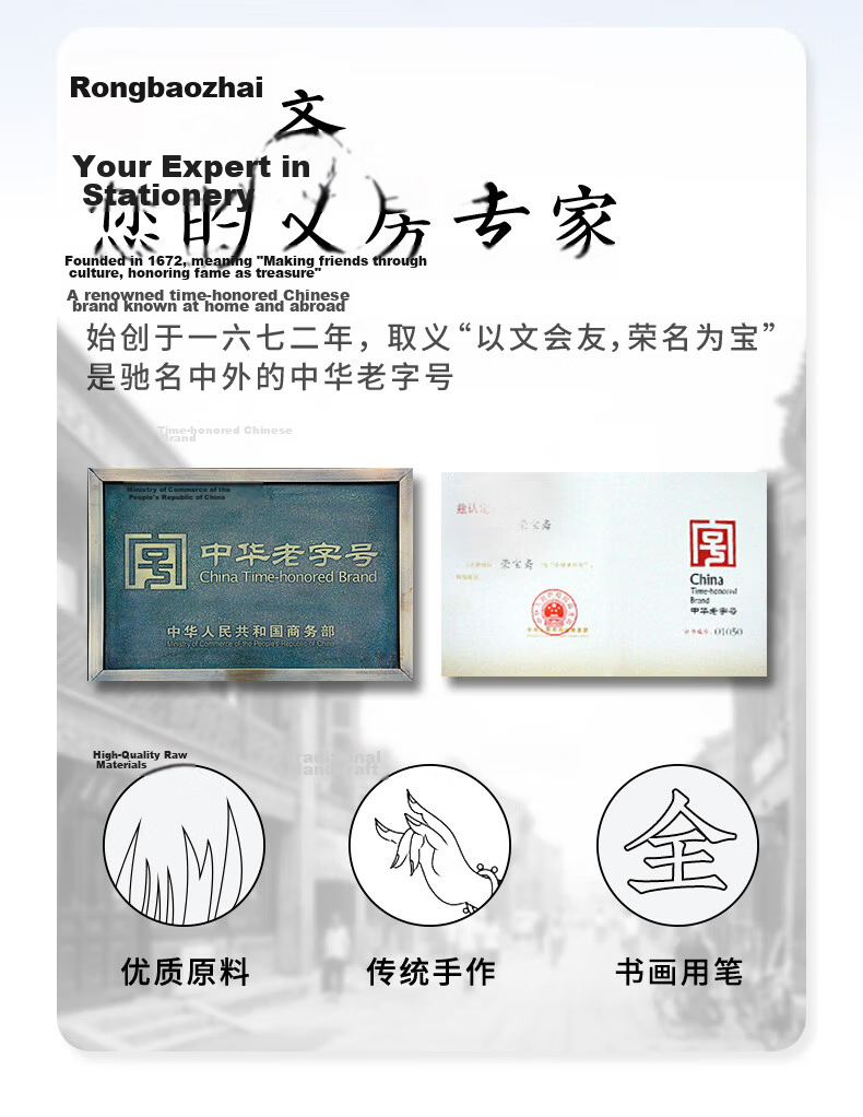 [Lowest Price Online] Rongbaozhai Calligraphy Brush Set Mixed Hair White Cloud Calligraphy Practice Brush for Large, Medium And Small Regular Script. Four Treasures of The Study Chinese Painting Copybook for Adult Beginners And Students. Jiajian White Cloud - Large 2