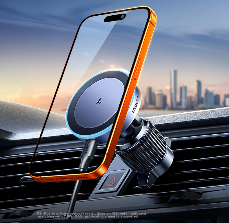 UGREEN Car Wireless Charger, MagSafe Magnetic Air Vent Mount, Car Phone Holder, Super Fast Charging Adapter for Apple, Compatible with IPhone, 7.5W 2