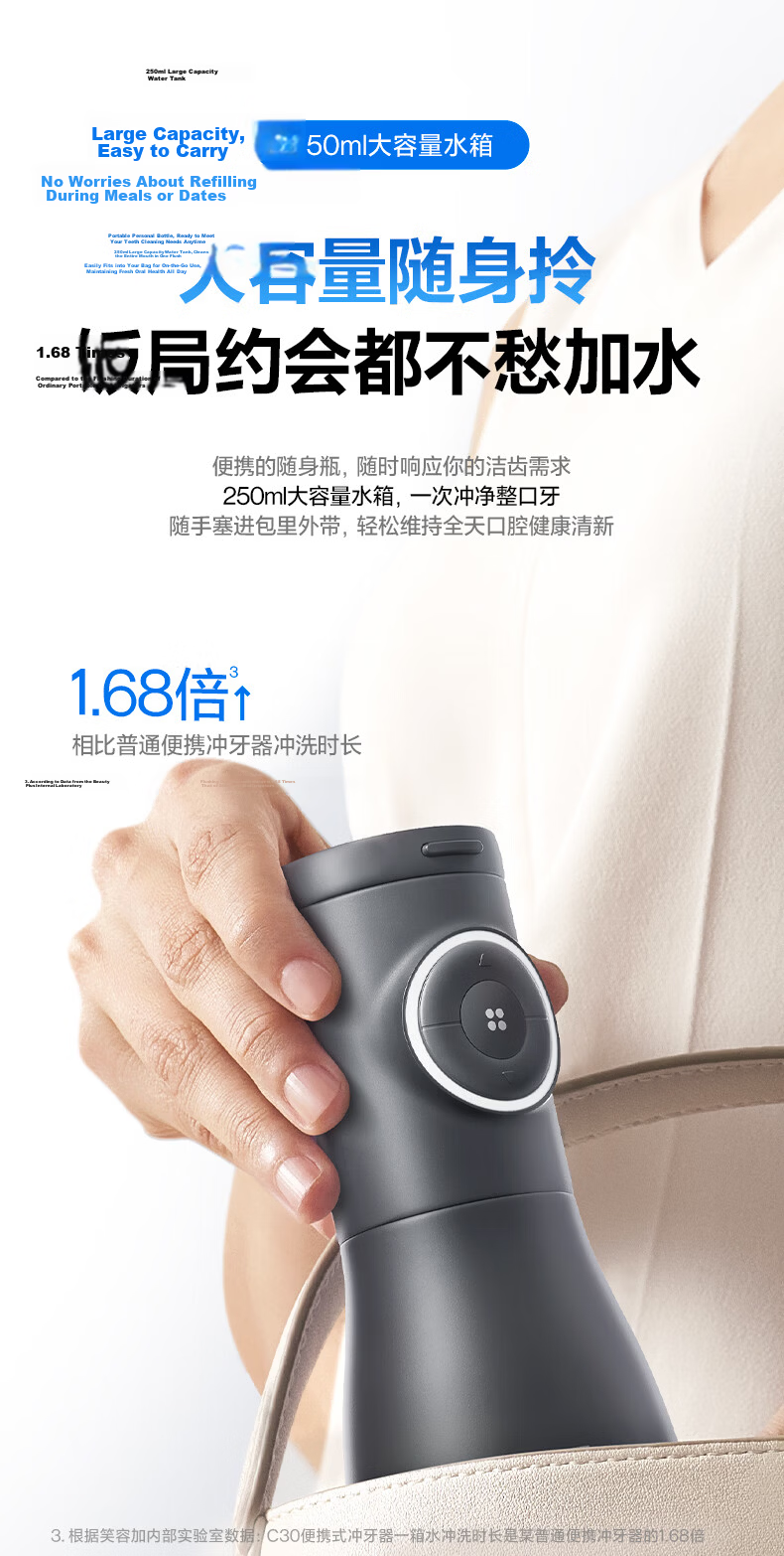Usmile Smile Plus Water Flosser Vertical Ultrasonic Oral Irrigator Orthodontic 2026 New C30 Clear Moon Yellow Birthday Gift 6