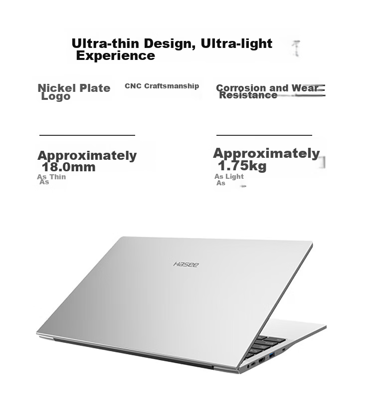 HASEE Elegant X5, 13th Gen Core I5, 15.6-Inch Thin And Light Business Laptop (I5-13420H, 16GB RAM, 512GB Storage, 1080P Display), Silver 6