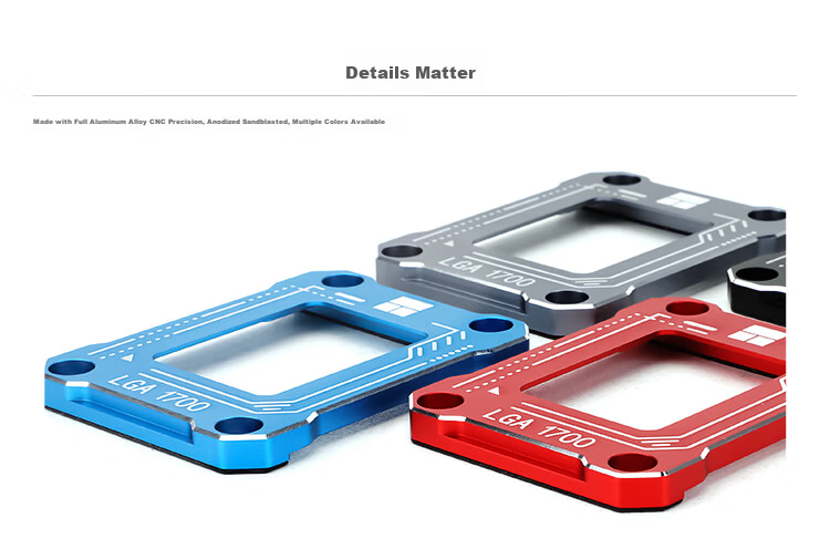Thermalright LGA17XX-BCF BLUE Intel 12th 13th Gen CPU Bending Correction Anti-Bend Bracket Full Aluminum Alloy with TF7 2G Cooling Accessory 6