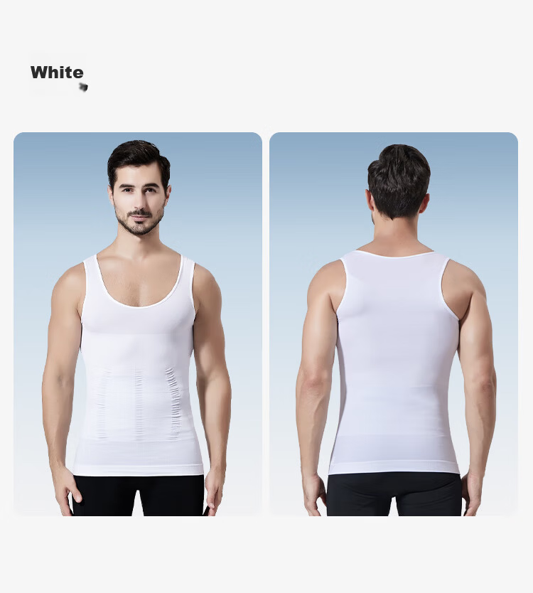Livex Men's Slimming Compression Vest Fitness Workout Waist and Chest Shaper Breathable Base Layer Body Shaper 12
