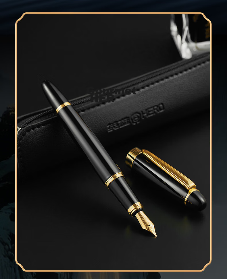HERO [Teacher's Day Gift] Fountain Pen [Shengshihuazhang] High-End Fashion Business Signature Gift Birthday Daily Writing Calligraphy Practice Six-Piece Set Gift Box Set 12